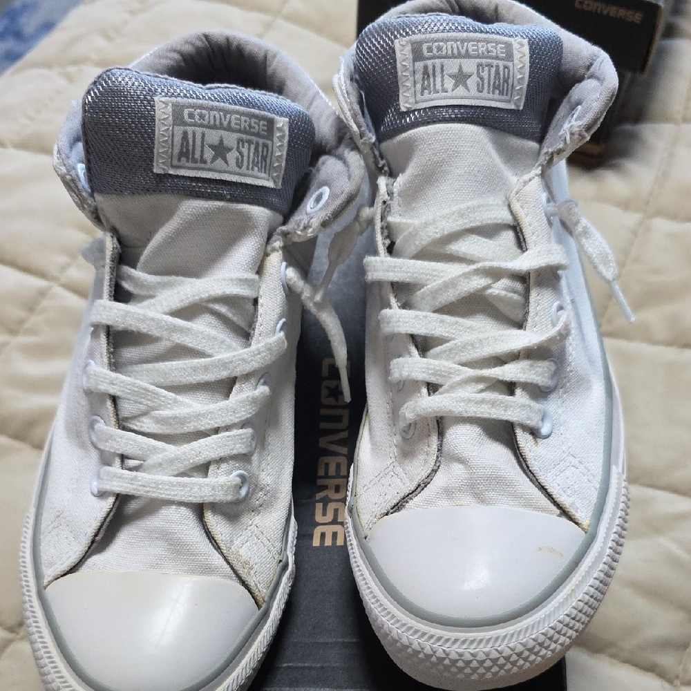 Converse All Star White and Gray Sneakers